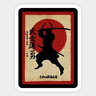 Bushido Courage Sticker